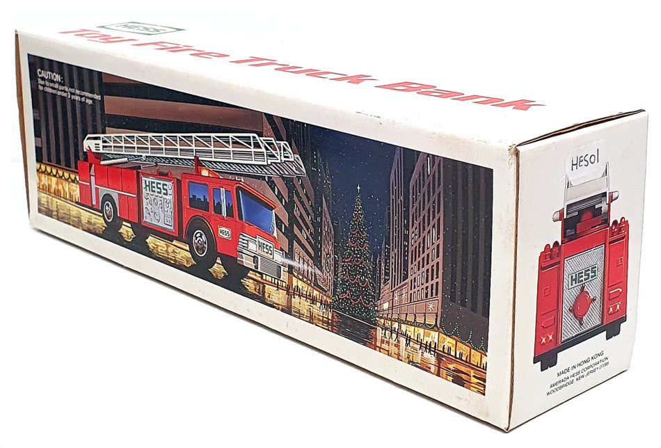 Hess Appx 30cm Long HES01 - Toy Fire Truck Bank With Lights - Red