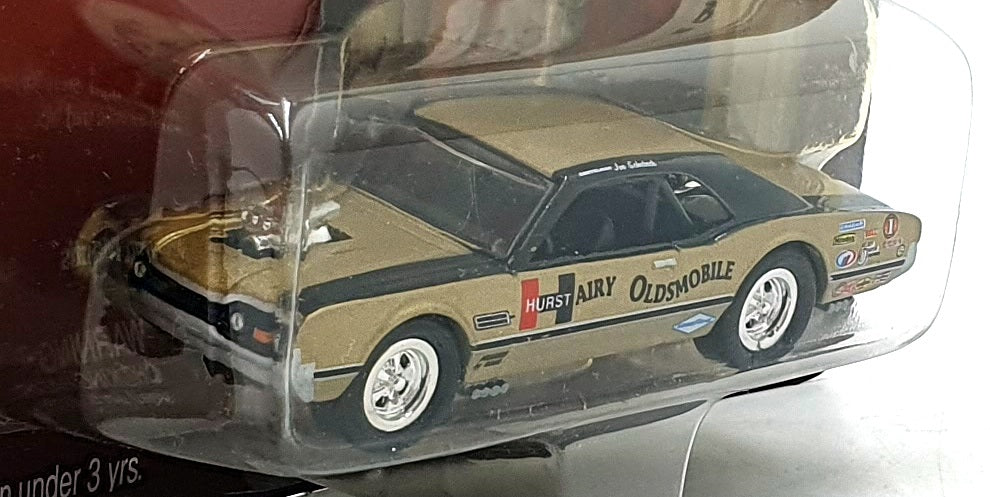 Johnny Lightning 1/64 Scale 295-01 - 1969 Hurst Oldsmobile Dual-Engine - Gold