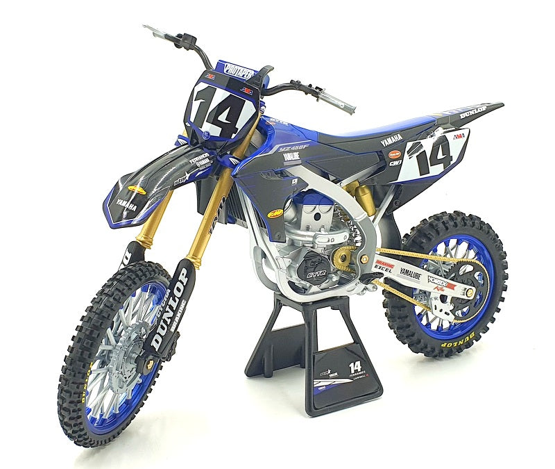 NewRay 1/6 Scale 49723 - Yamaha YZ450F Motorbike #14 D.Ferrandis - Blue/Black