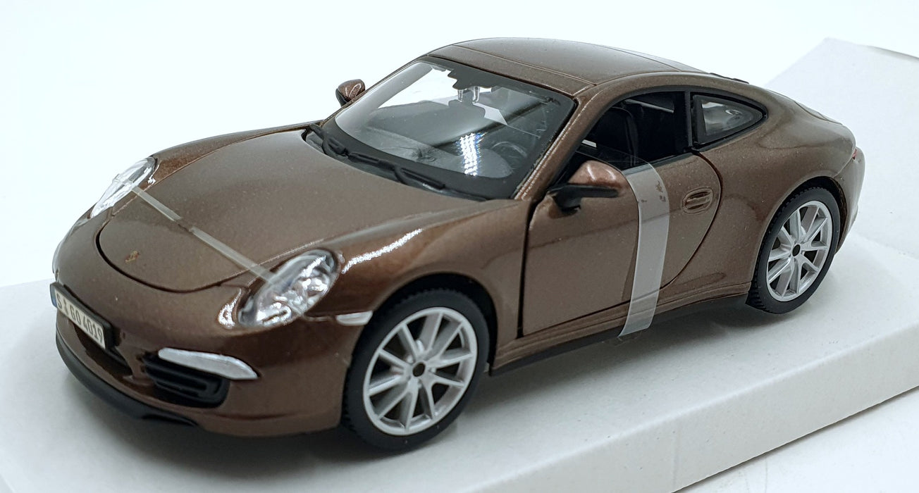 Burago 1/24 Scale Diecast 18-20001 - Porsche 911 Carrera S - Metallic Brown