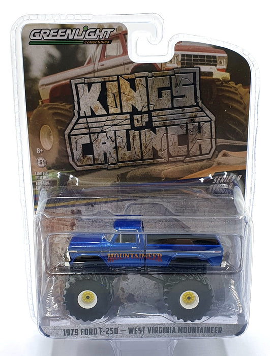 Greenlight 1/64 Scale 49090-E - 1979 Ford F-250 - West Virginia Mountaineer Blue