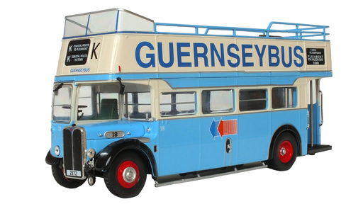 Hachette 1/43 Scale HA401 - Guernseybus Open Top RT - Blue/White