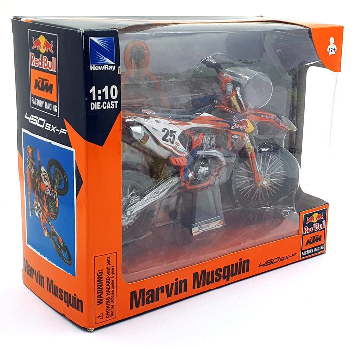 New Ray 1/10 Scale 57963 - KTM 450 SX-F Motorbike #25 Marvin Musquin