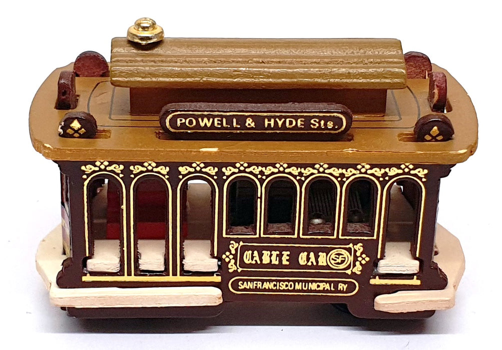 China Brand 10cm Long Plastic Model 804 - San Francisco Cable Car - Maroon