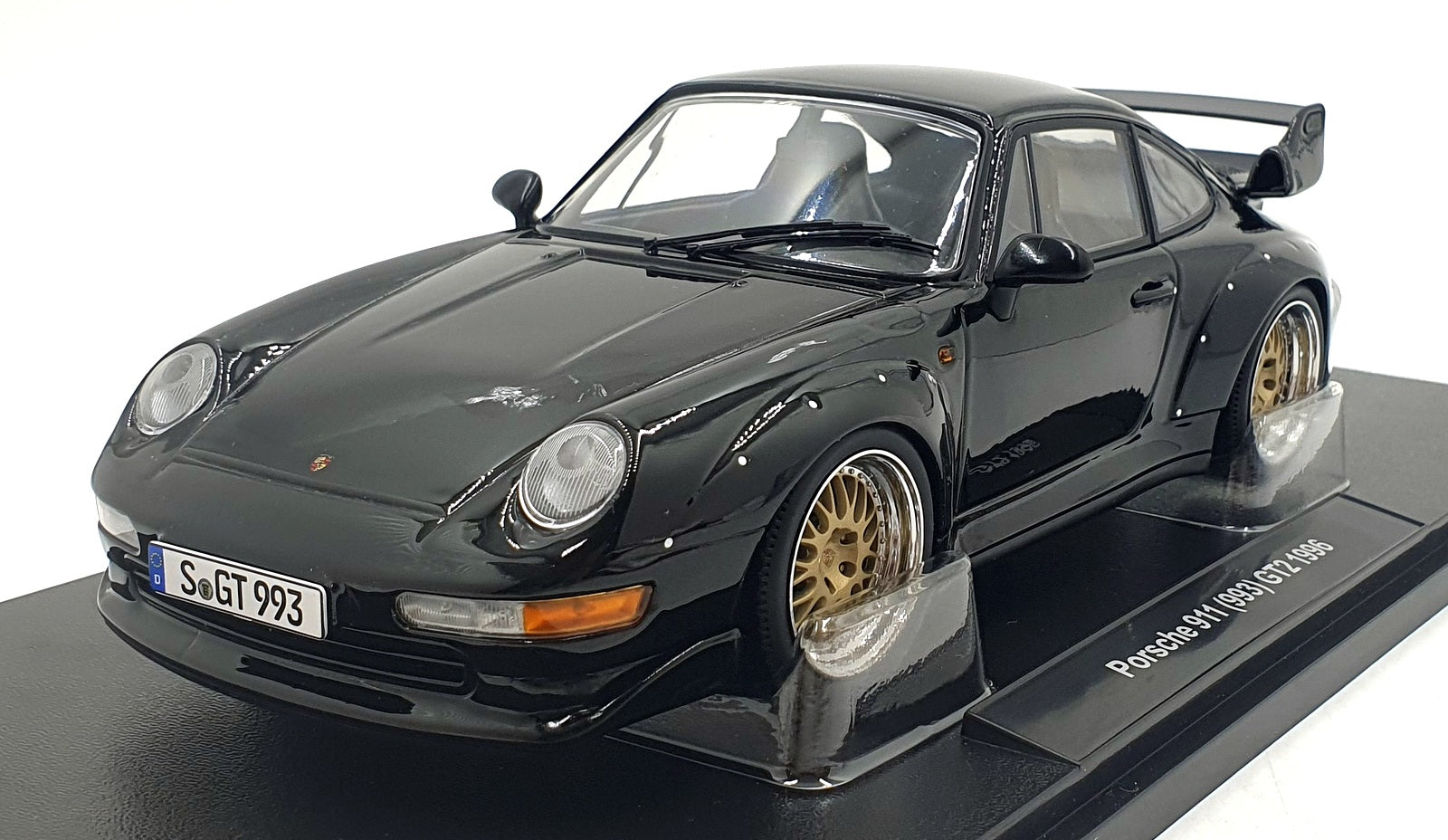 KK Scale 1/18 Scale KKDC181426B - 1996 Porsche 911 (993) GT2 - Black