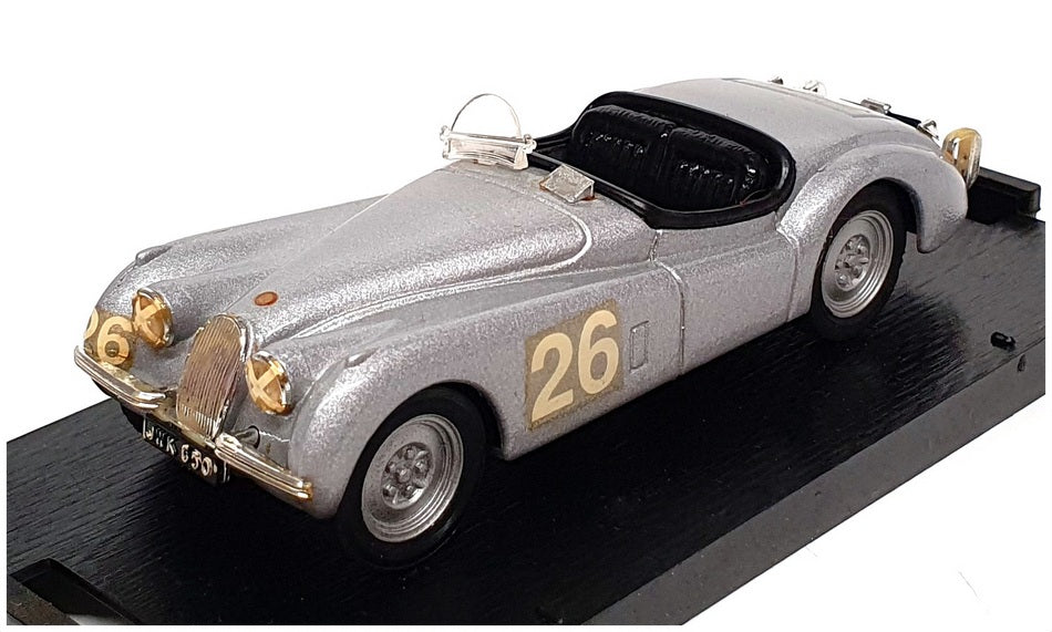 Brumm 1/43 Scale R101 - Jaguar XK120 Silverstone 1951 #26 Moss - Silver
