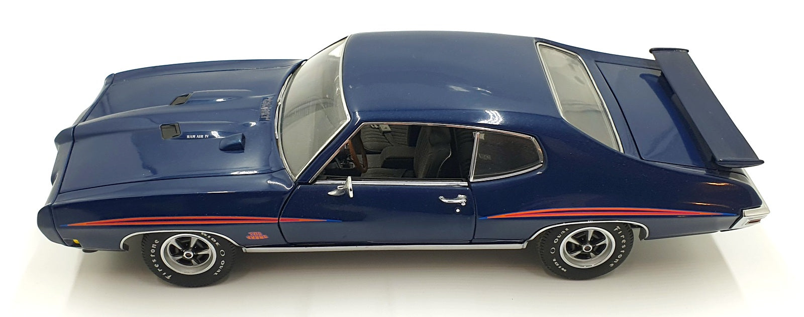 GMP 1/18 Scale Diecast DC14126B - 1970 Pontiac GTO The Judge - Dark Blue