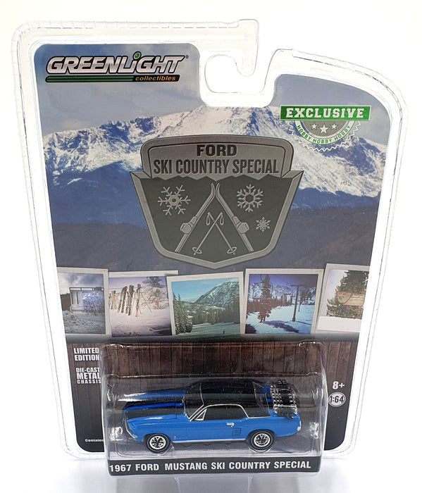 Greenlight 1/64 Scale 30171 - 1967 Ford Mustang Ski Country Special - Blue