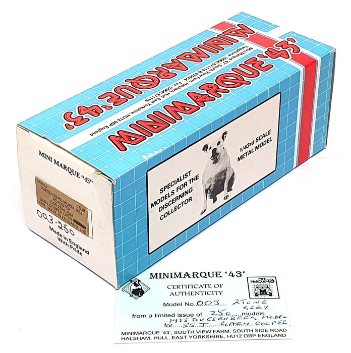 Minimarque 43 1/43 Scale CS3B - 1935 Duesenberg SSJ Roadster Gary Cooper - Grey