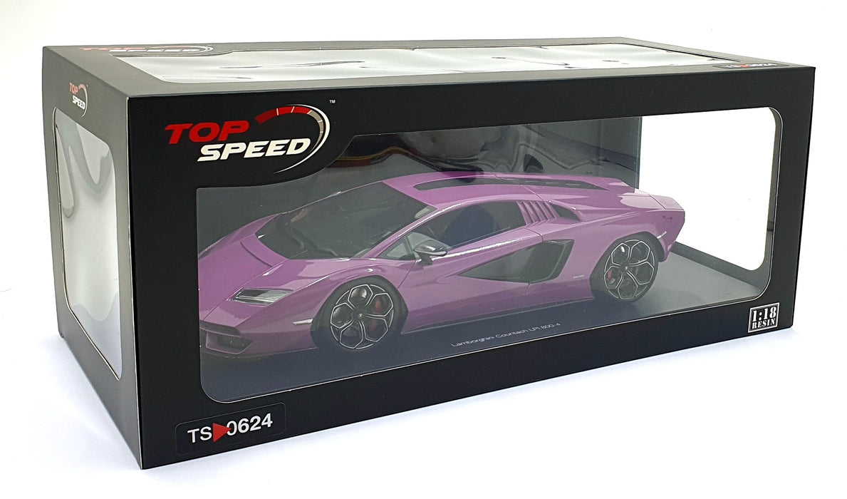 Top Speed 1/18 Scale Resin TS0624 - Lamborghini Countach LPI 800-4 - Purple