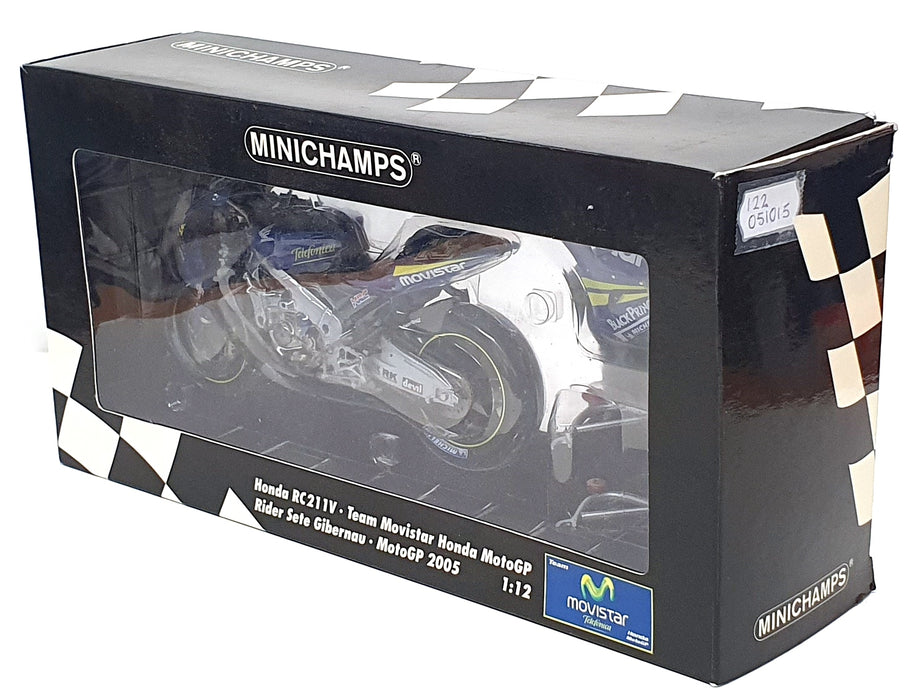 Minichamps 1/12 Scale 122 051015 - Honda RC211V Movistar S. Gibernau MotoGP 2005