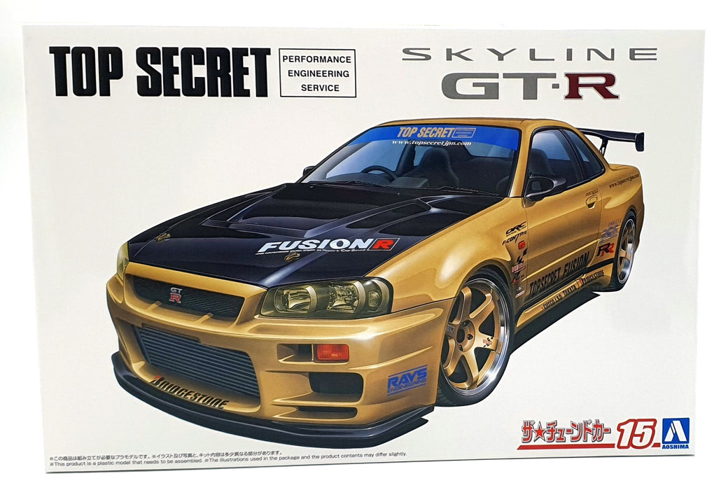 Aoshima 1/24 Scale Kit 20089 - Top Secret Nissan BNR34 Skyline GT-R Model Kit