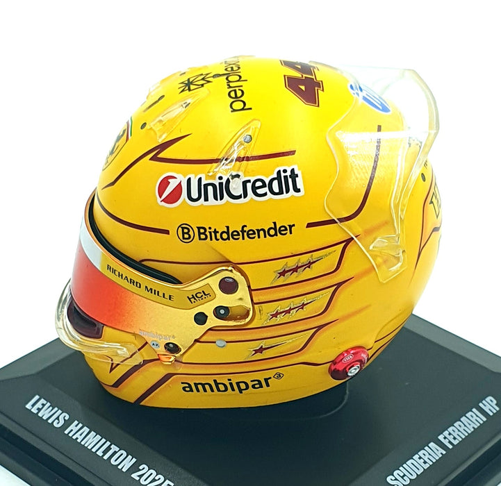 Look Smart 1/5 Scale LSHEL016 F1 Helmet Hamilton Scuderia Ferrari Monaco GP 2025