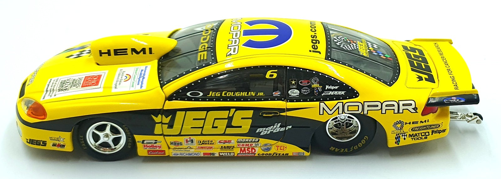 Racing Champions 1/24 Scale 18672P - Jeg's Dodge NHRA Stock Car Cancer Research
