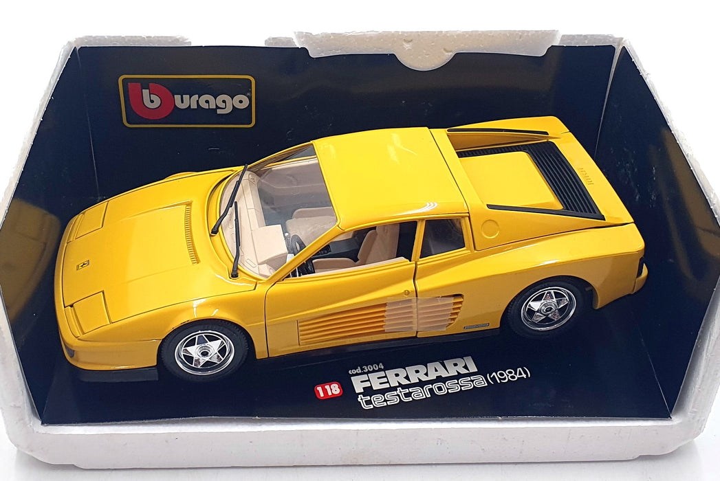 Burago 1/18 Scale Diecast 3004 - Ferrari Testarossa 1984 - Yellow