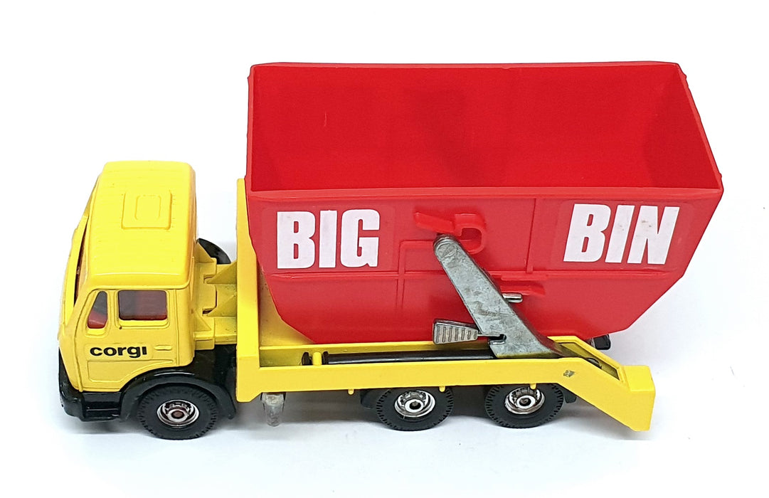 Corgi 14cm Long Original Diecast 1119 - Mercedes Loadlugger Truck - Yellow/Red
