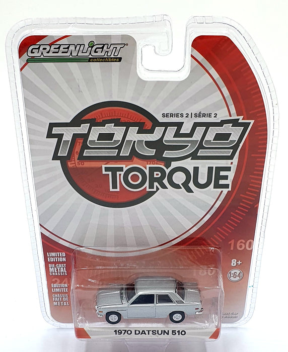 Greenlight 1/64 Scale 29900-B - 1970 Datsun 510 - Silver