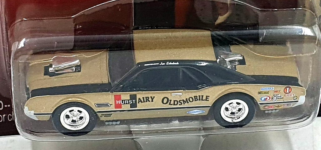 Johnny Lightning 1/64 Scale 295-01 - 1969 Hurst Oldsmobile Dual-Engine - Gold