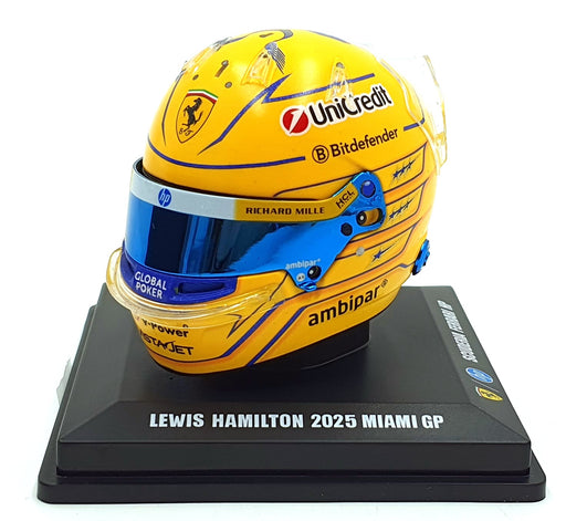 Look Smart 1/5 Scale LSHEL015 - F1 Helmet L. Hamilton Ferrari Miami GP 2025