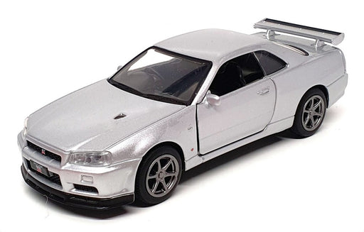 Tayumo 1/36 Scale Pull Back & Go 36115212 - Nissan GT-R34 V-Spec II - Silver