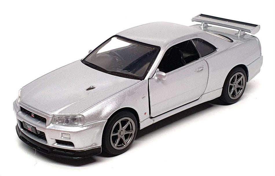 Tayumo 1/36 Scale Pull Back & Go 36115212 - Nissan GT-R34 V-Spec II - Silver