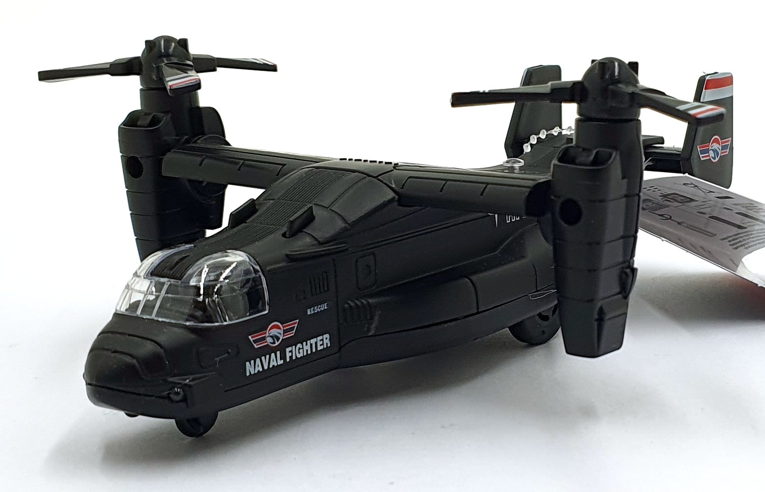 Combat Mission 19cms Pull Back and Go TY0122 - Aircraft Lights/Sounds - Black