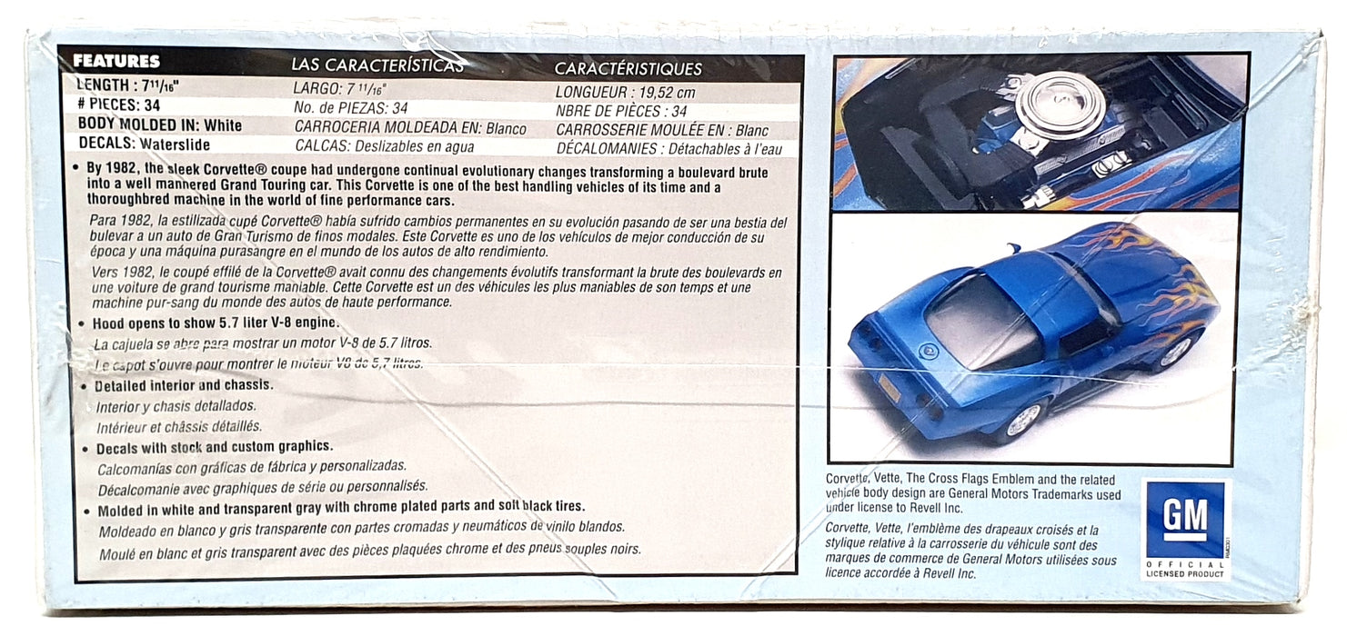 Monogram 1/24 Scale Unbuilt Model Kit 85-0885 - 1982 Chevrolet Corvette