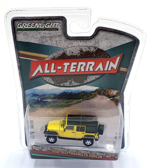 Greenlight 1/64 Scale 35190-E - 2008 Jeep Wrangler Rubicon - Yellow