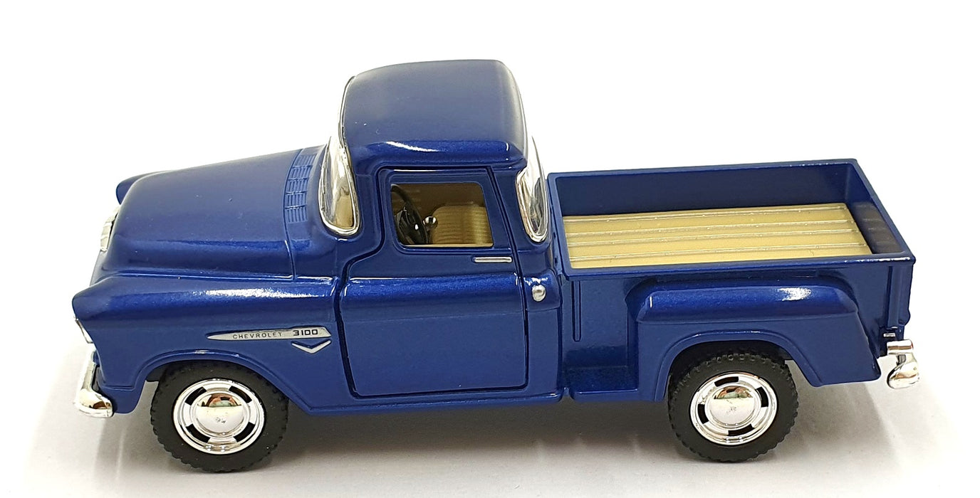 Kinsmart 1/32 Scale Pull Back & Go TY0237 1955 Chevrolet Stepside Pick Up Blue