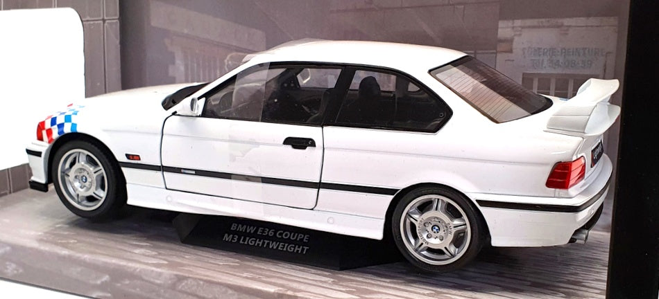 Solido 1/18 Scale S1803903 Diecast - BMW E36 Coupe M3 Lightweight - White