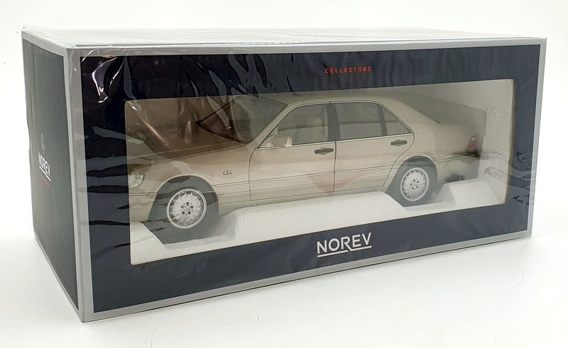 Norev 1/18 Scale Diecast 183723 - 1997 Mercedes-Benz S600 Smoke Silver Metallic
