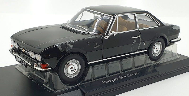 Norev 1/18 Scale Diecast 184816 - 1972 Peugeot 504 Coupe - Black