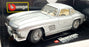 Burago 1/18 Scale Diecast 3013 - 1954 Mercedes Benz 300 SL - Silver/Cream Int