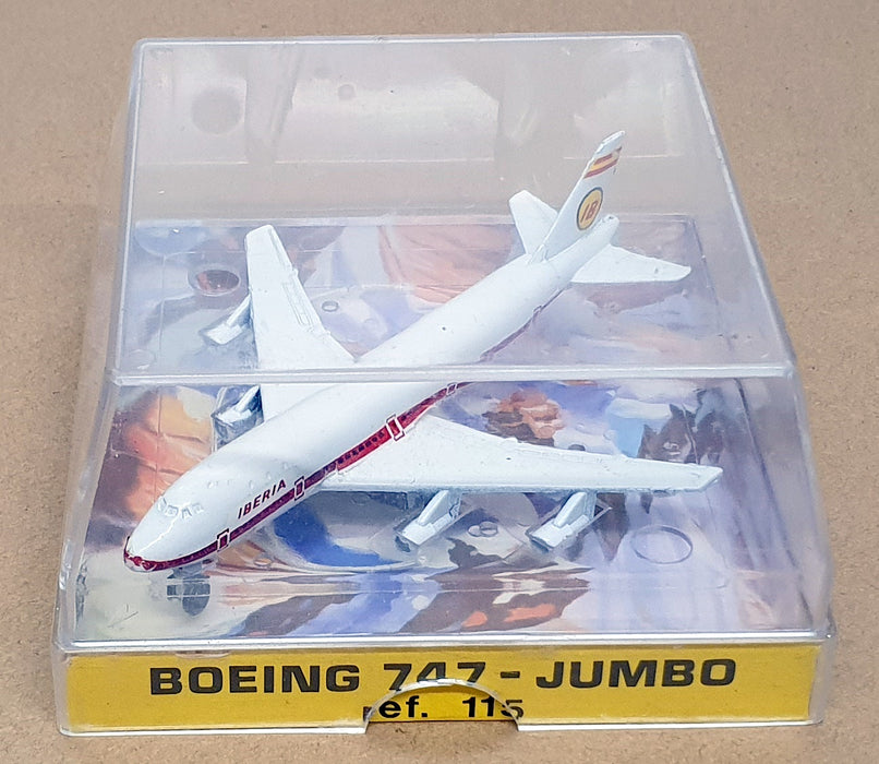 Aviones Play Me Diecast 115 - Boeing 747 Jumbo Jet Aircraft Iberia - White/Red