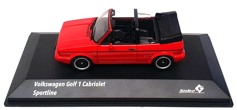Solido 1/43 Scale Diecast S4315801 - Volkswagen Golf 1 Cabriolet Sportline - Red