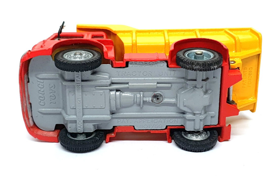 Corgi Toys Original Diecast Model 494 - Bedford Tipper Truck - Red/Yellow