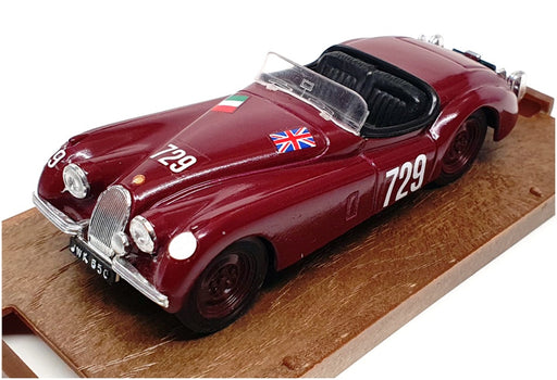 Brumm 1/43 Scale R103 - 1948 Jaguar 3.5L Race Car #729 - Deep Red