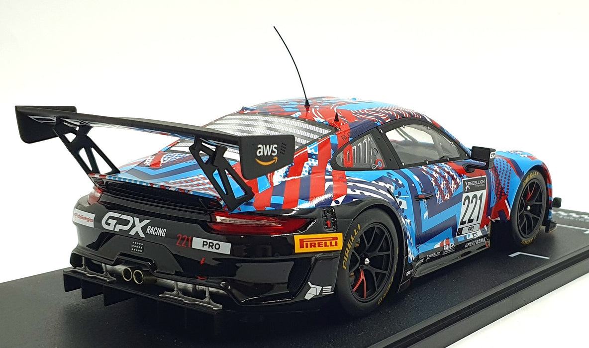 IXO 1/18 Scale LEGT18-20221 - Porsche 911 GT3 R #221 Test Days 24Hr SPA 2022