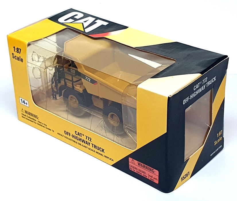 Norscot 1/87 Scale Diecast 55261 - CAT 772 Off-Highway Truck - Dk. Yellow