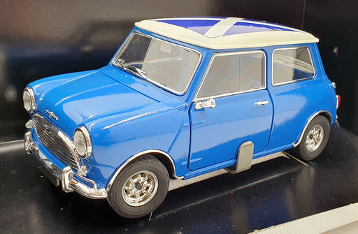 Solido 1/18 Scale Diecast 9277 - Austin Mini Cooper - Blue Scottish Flag Roof