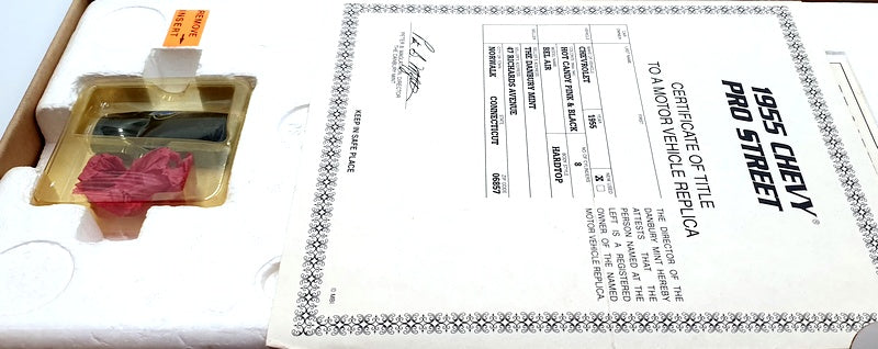 Danbury Mint 1/16 Scale 1172001000018 - 1955 Chevy Bel Air Pro Street Pink/Black