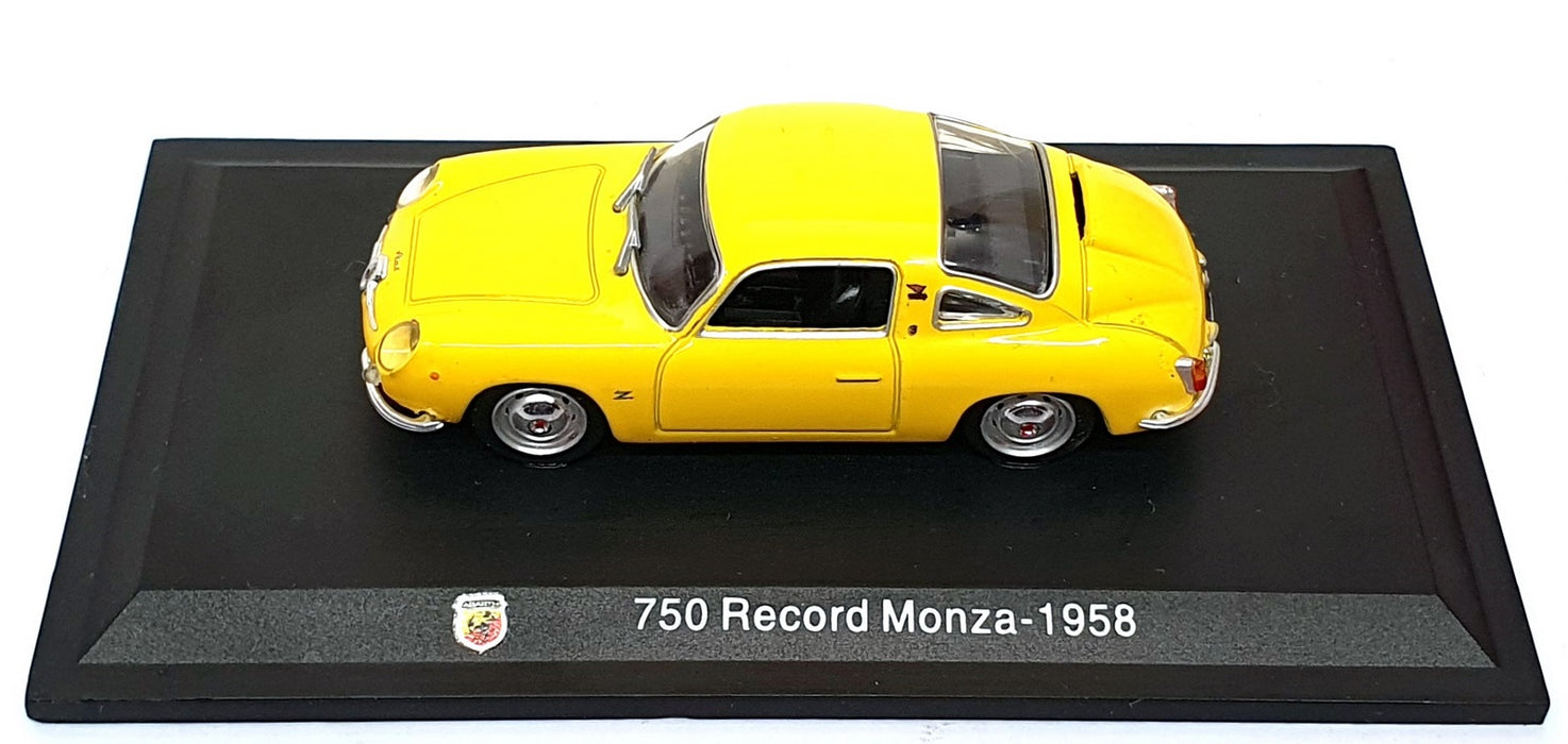 Altaya 1/43 Scale 4326Y - 1958 Fiat Abarth 750 Record Monza - Yellow