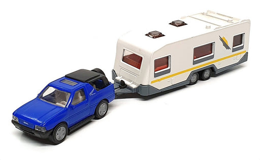 Siku 1/55 Scale 2532 - Opel Frontera Sport & Caravan - Blue/White
