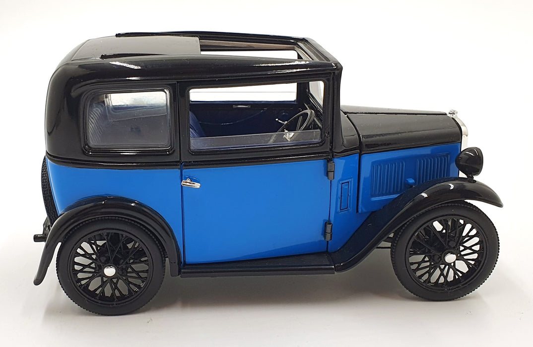 Ricko 1/18 Scale Diecast DC21125M - Austin 7 De Luxe Saloon 1932 - Blue/Black