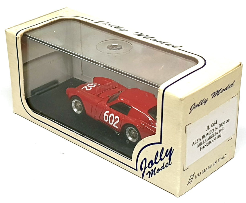 Jolly Model 1/43 Scale JL064 Alfa Romeo 6c 3000cm #602 Mille Miglia 1953 Fangio
