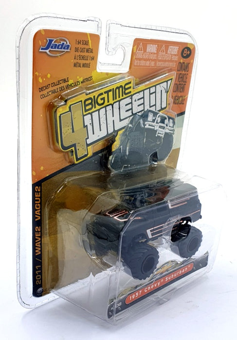 Jada 4Wheelin 1/64 Scale 14013 - 1957 Chevrolet Suburban - Black/Orange