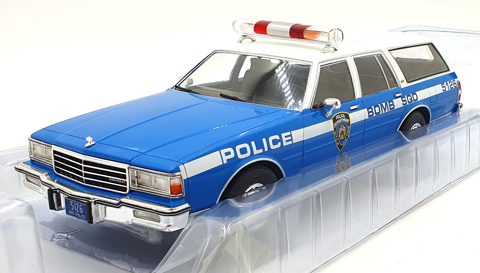 MCG 1/18 Scale Diecast MCG18477 1985 Chevrolet Caprice Estate Wagon Police Blue