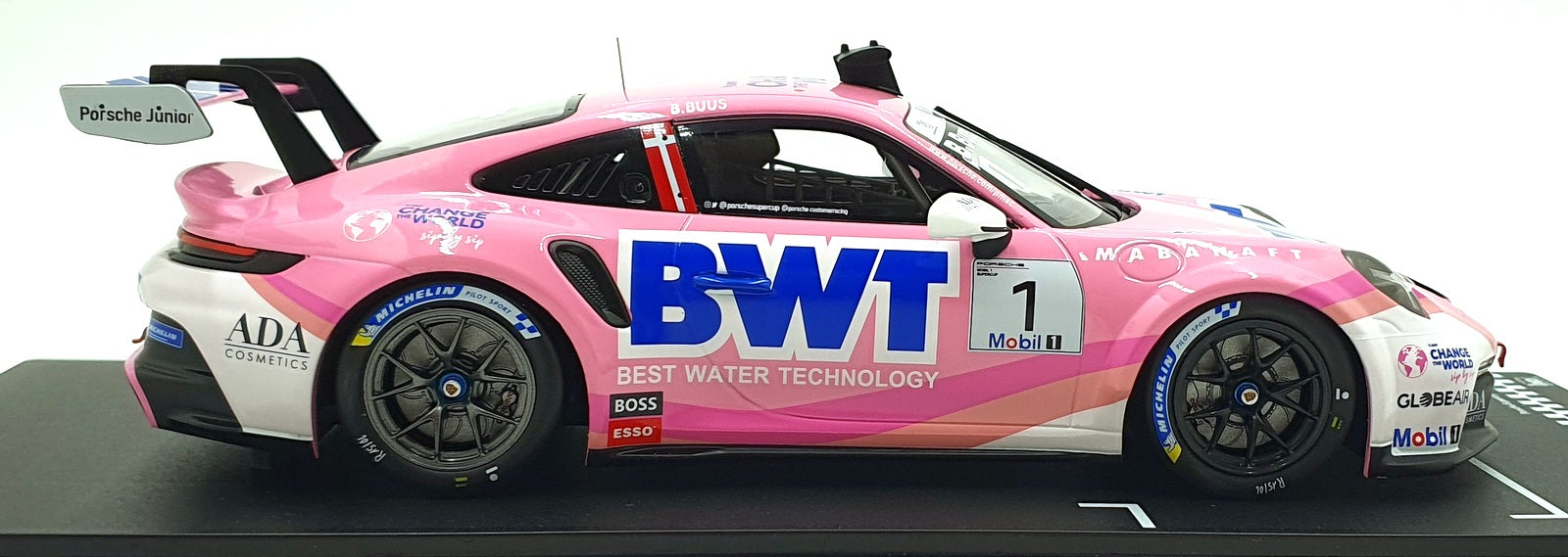 IXO 1/18 Scale LEGT18-23CUP002 Porsche 911 GT3 Cup #1 Bastian Buus Champion 2023