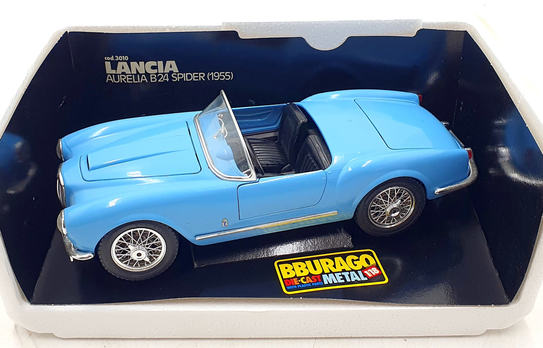 Burago 1/18 Scale Diecast 3010 - 1955 Lancia Aurelia B24 Spider - Blue