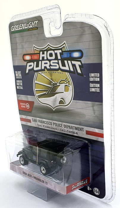 Greenlight 1/64 Scale 42890-D 1994 Jeep Wrangler YJ Police Car San Francisco PD